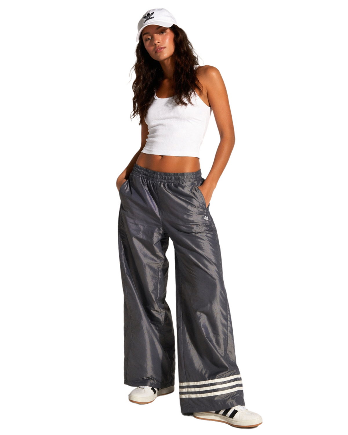 Adidas Originals Wide Leg Pant Grey Women