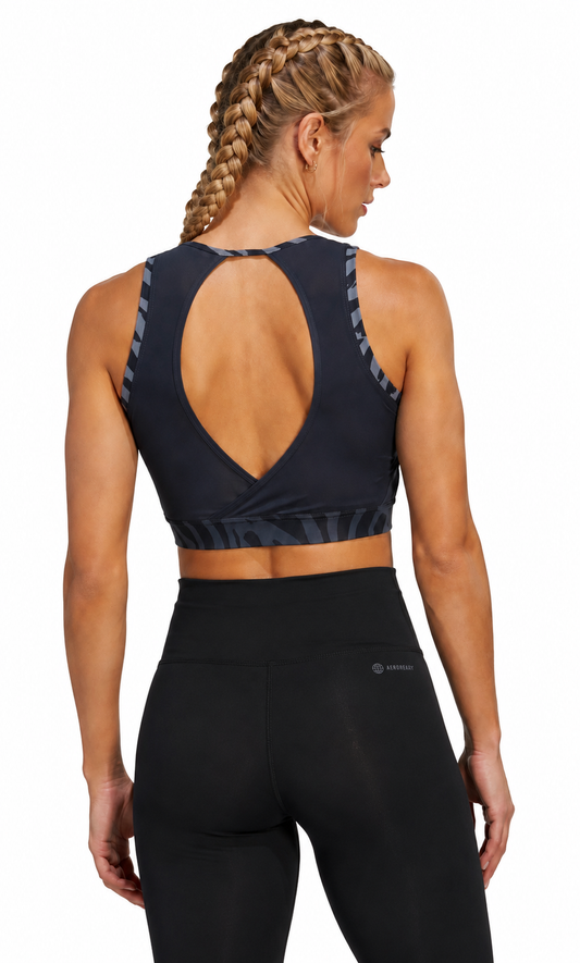 Sujetador Deportivo Adidas Light-Support Long-Line Tiger-Print