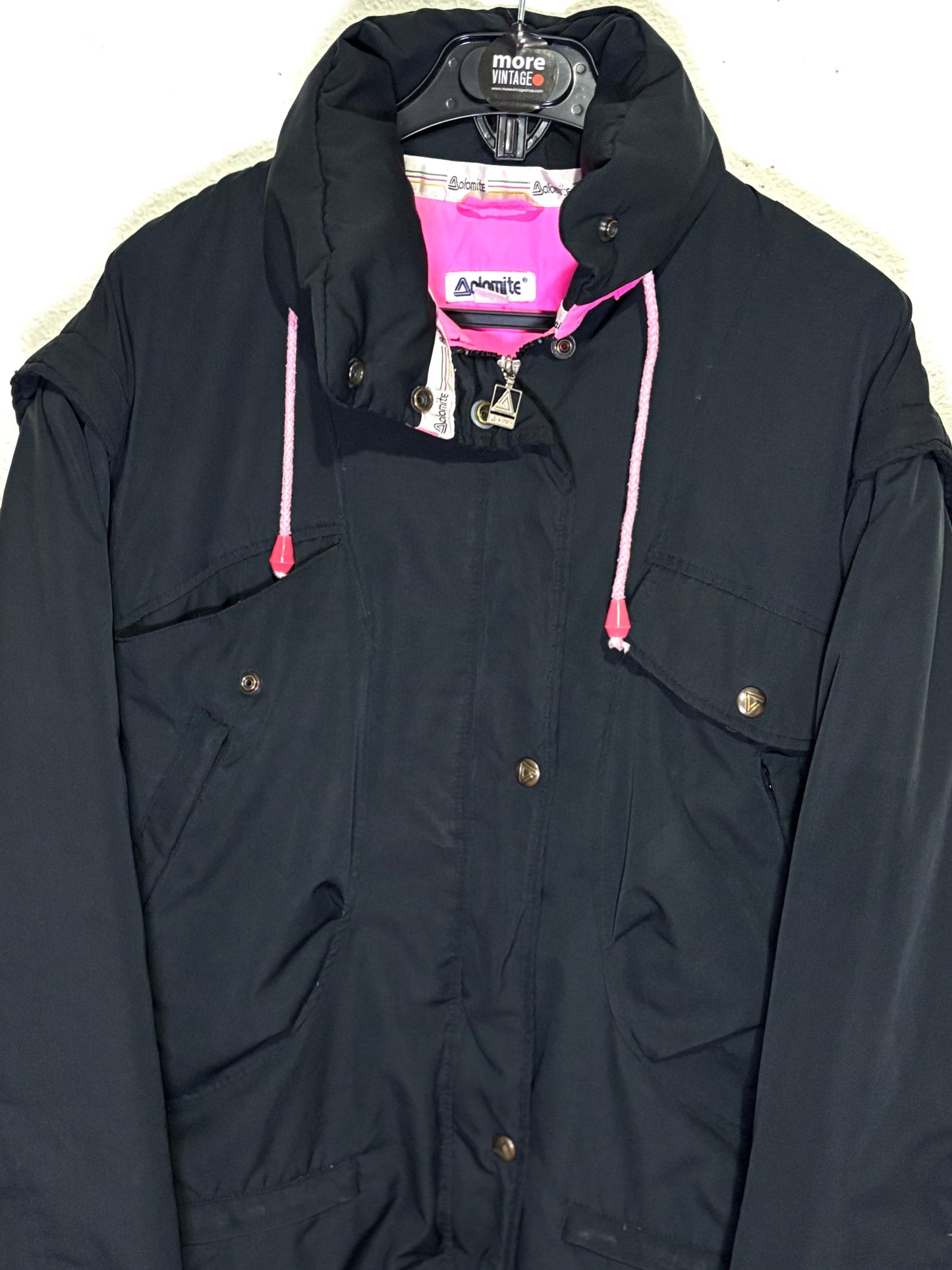 Abrigo Admite Vintage Retro Black/Pink