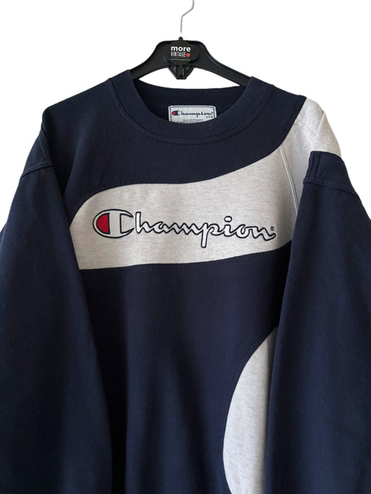 Sudadera Champion Retro Navy Blue/Grey