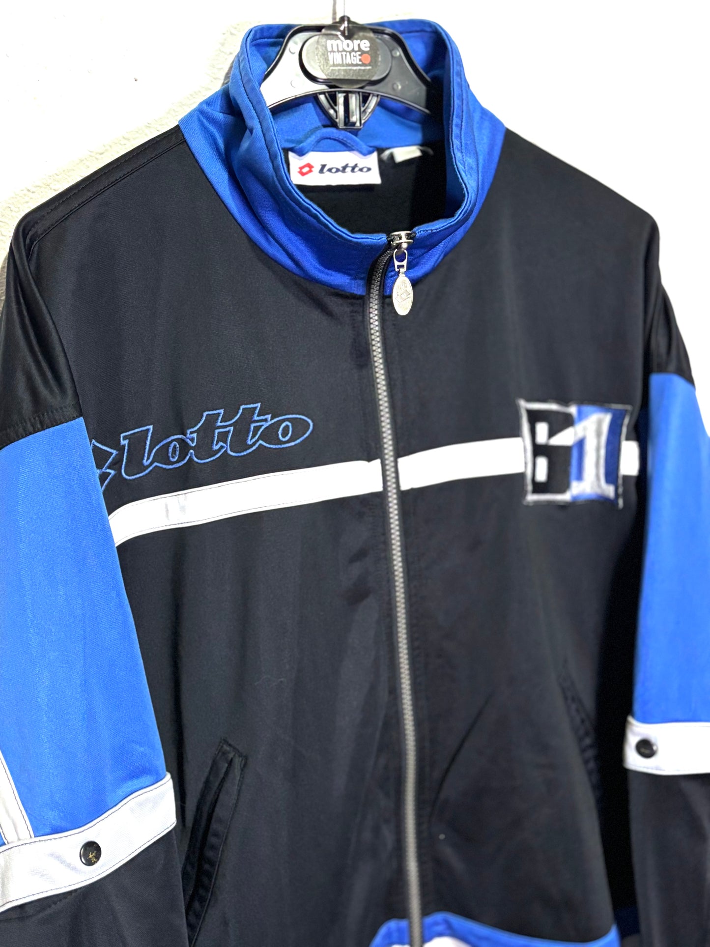 Chaqueta Lotto Retro Black/Blue Large & Short Sleeve