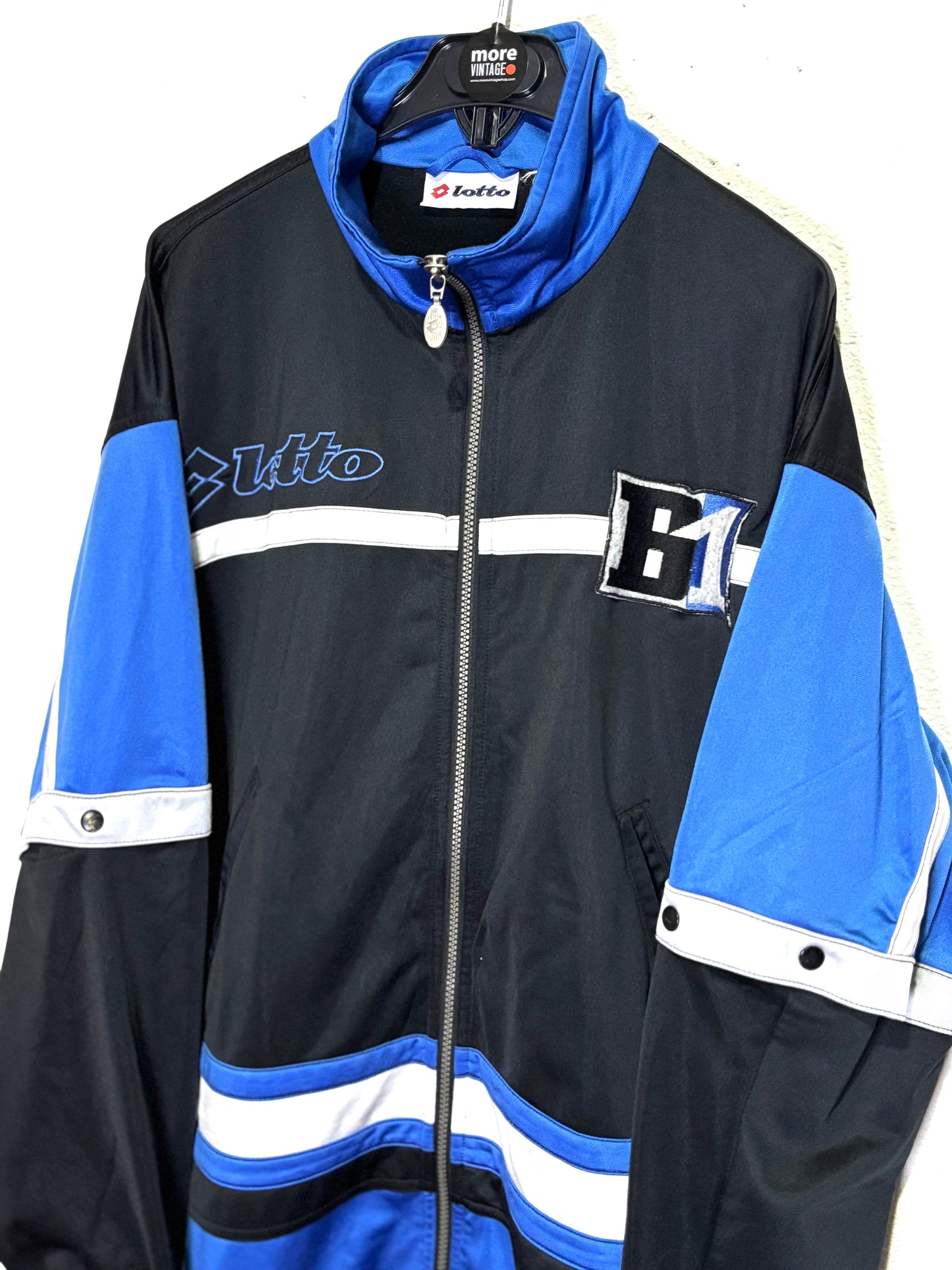 Chaqueta Lotto Retro Black/Blue Large & Short Sleeve