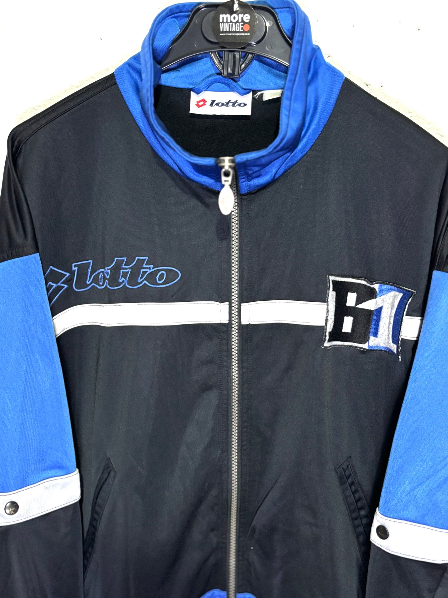 Chaqueta Lotto Retro Black/Blue Large & Short Sleeve