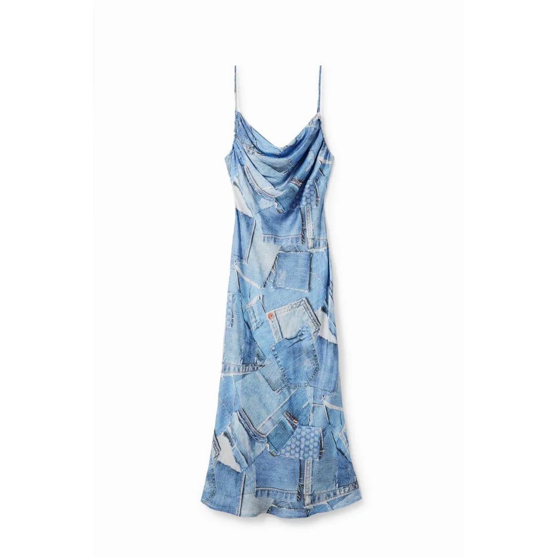 Desigual Blue Dress Denim Patch