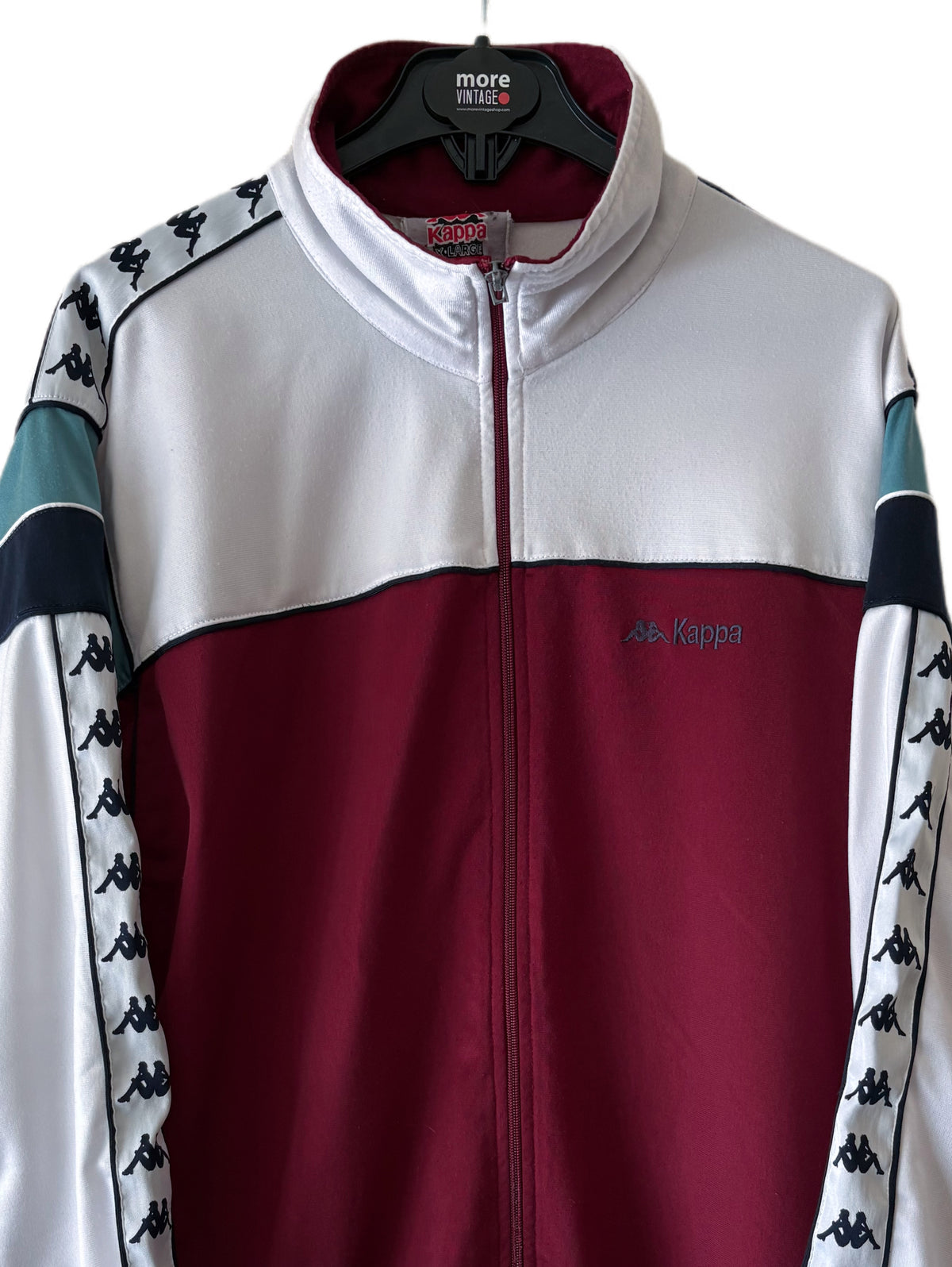 Chaqueta Kappa Retro Colors White/Red Vine