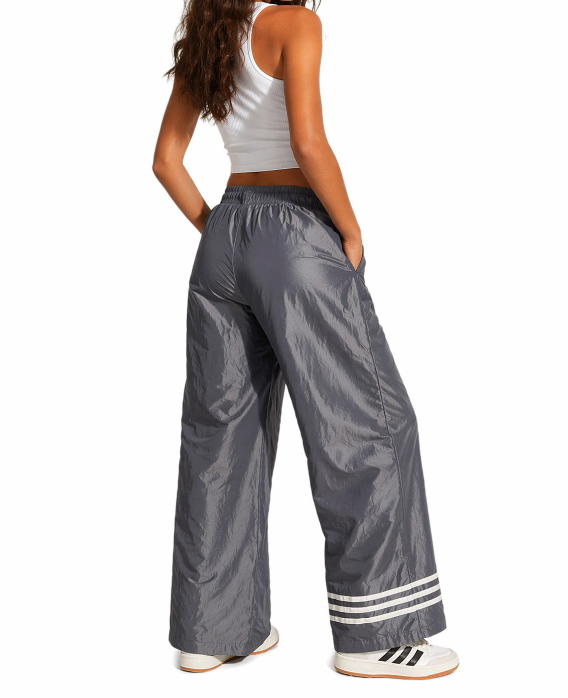Adidas Originals Wide Leg Pant Grey Women