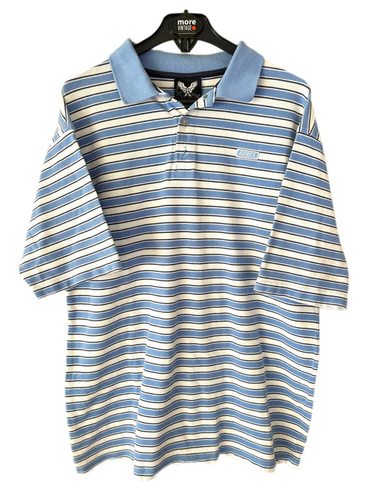 Polo Avirex Vintage White/Blue