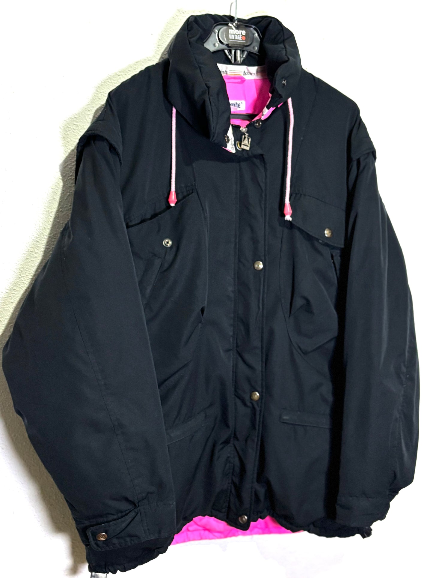 Abrigo Admite Vintage Retro Black/Pink