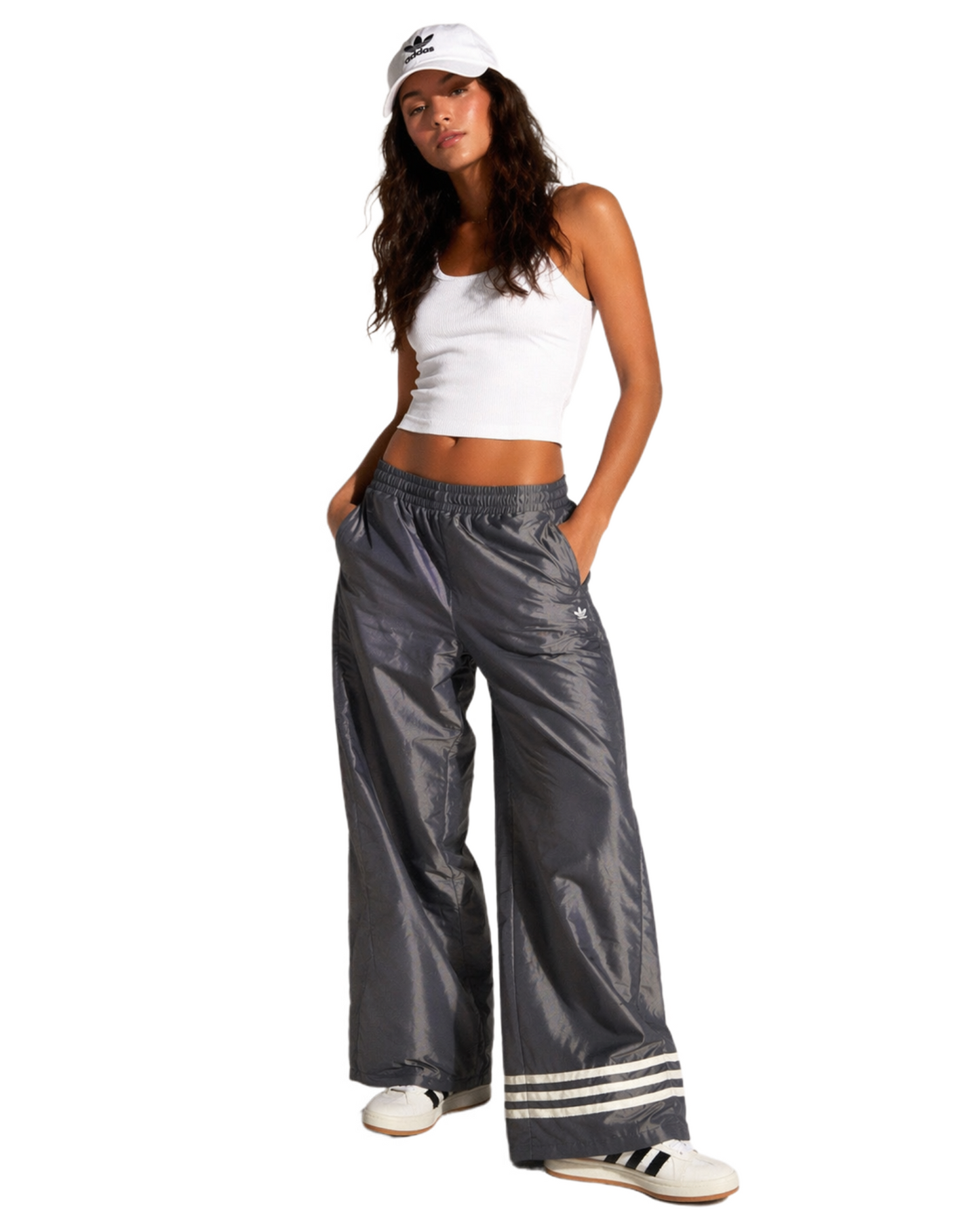Adidas Originals Wide Leg Pant Grey Women