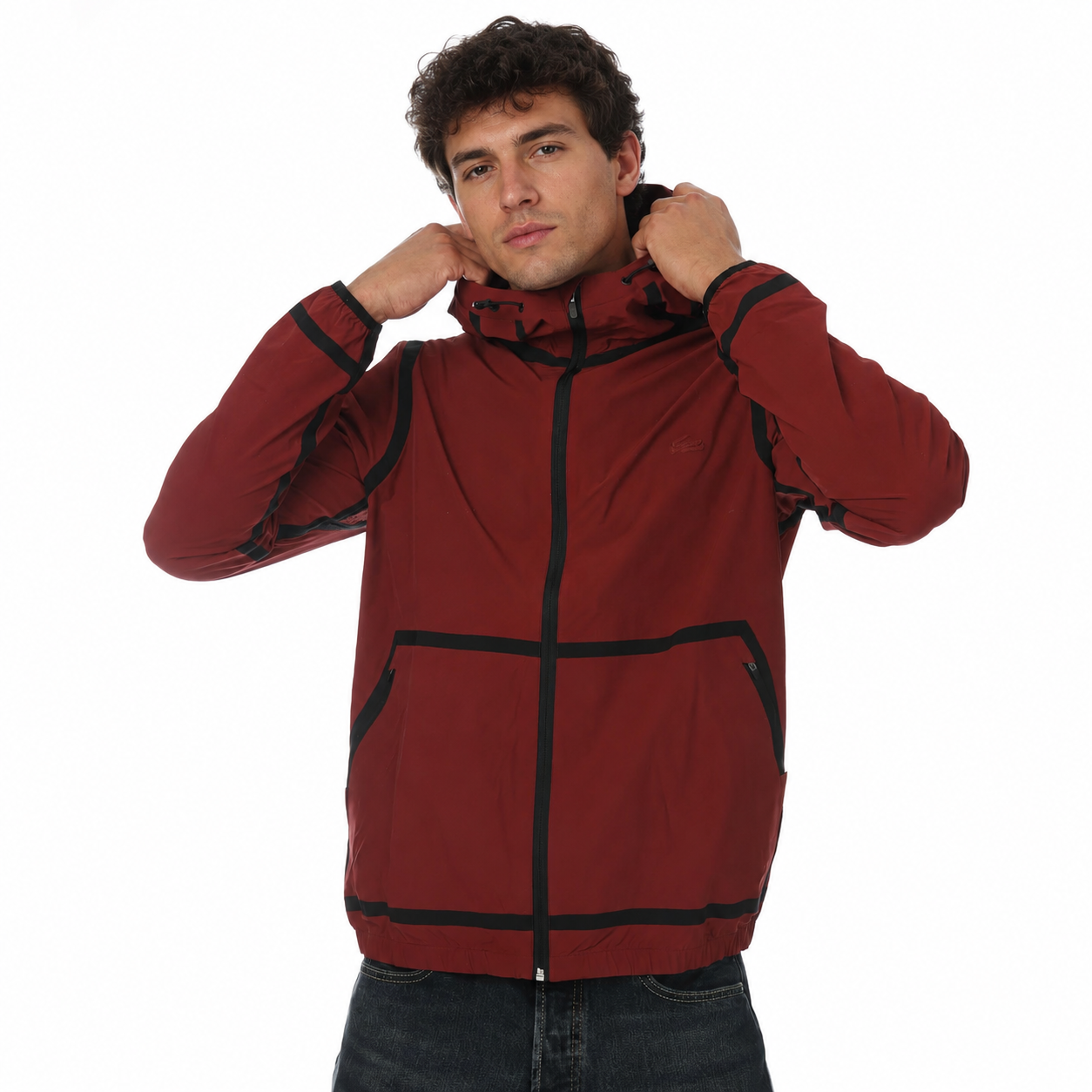 Chaqueta Lacoste Hooded Lettering Light Zip Jacket