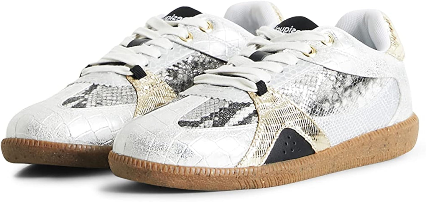 Desigual Sneakers Retro Patch Metalizados Women