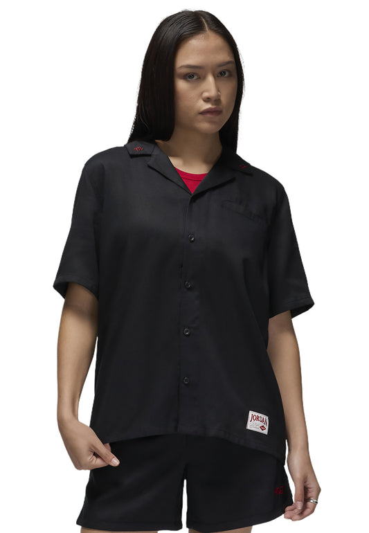 Camisa  Jordan Essentials Woven Solid Short Sleeve Top