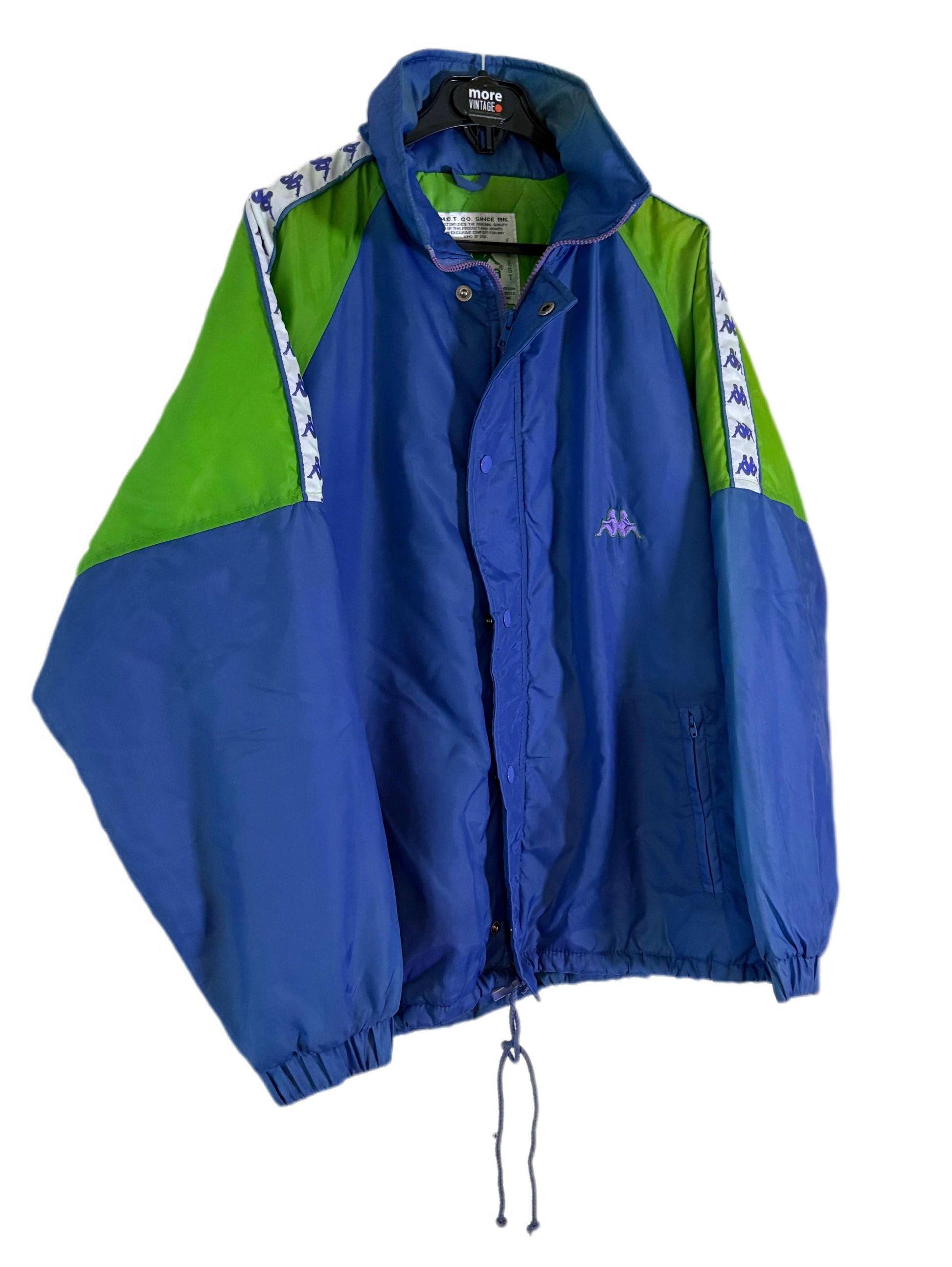 Abrigo Kappa Since 1916 Retro Blue/Fluor Green