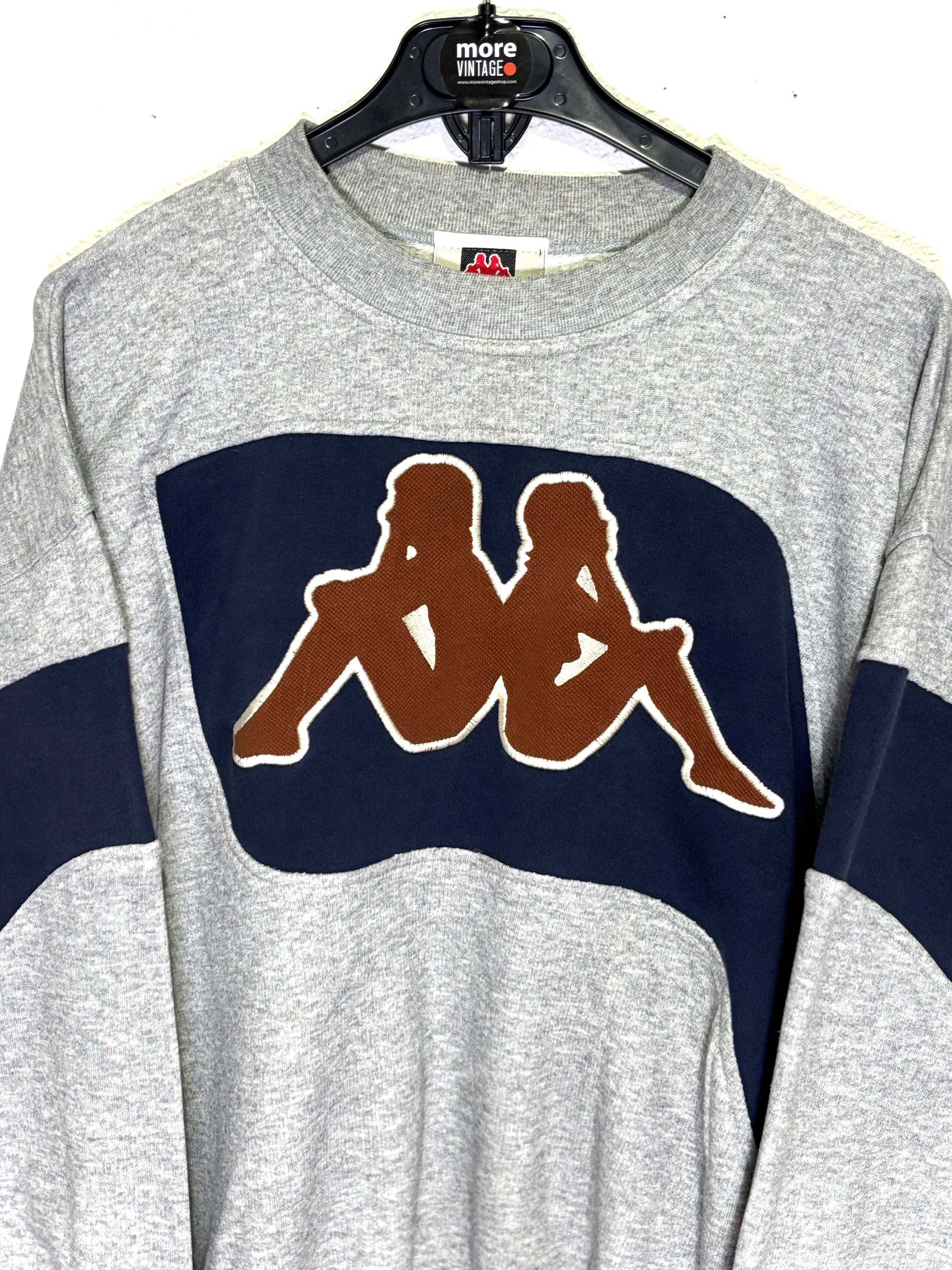 Sudadera Kappa Vintage Retro Grey