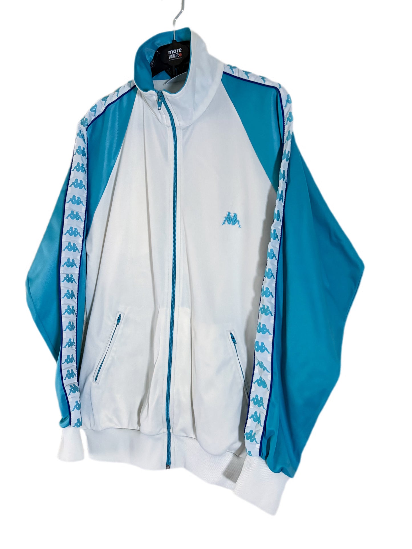 Chaqueta Kappa Retro White/Light Blue