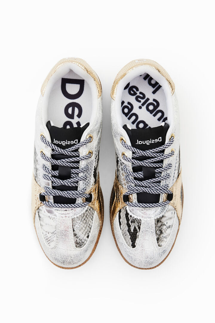 Desigual Sneakers Retro Patch Metalizados Women