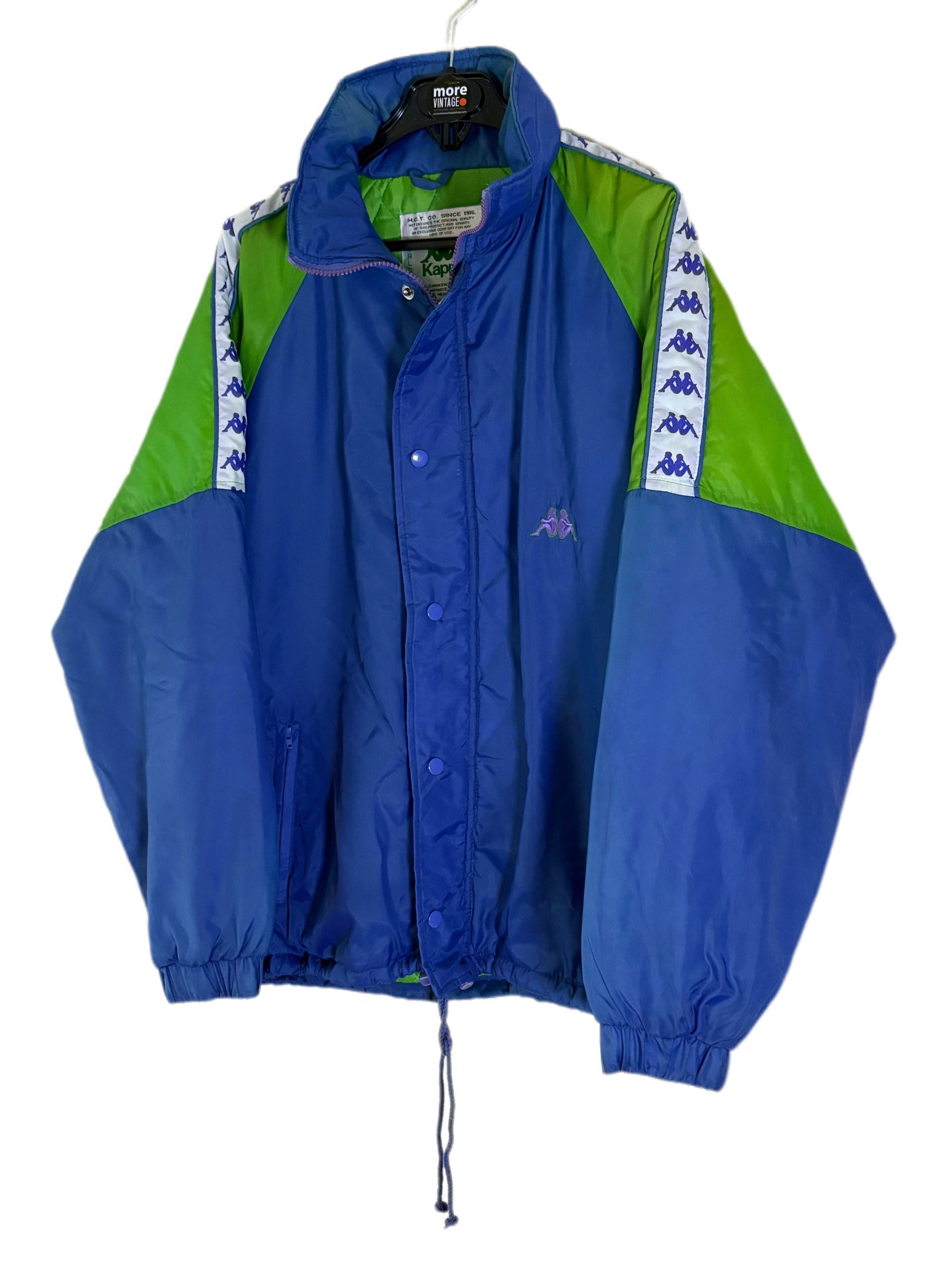 Abrigo Kappa Since 1916 Retro Blue/Fluor Green