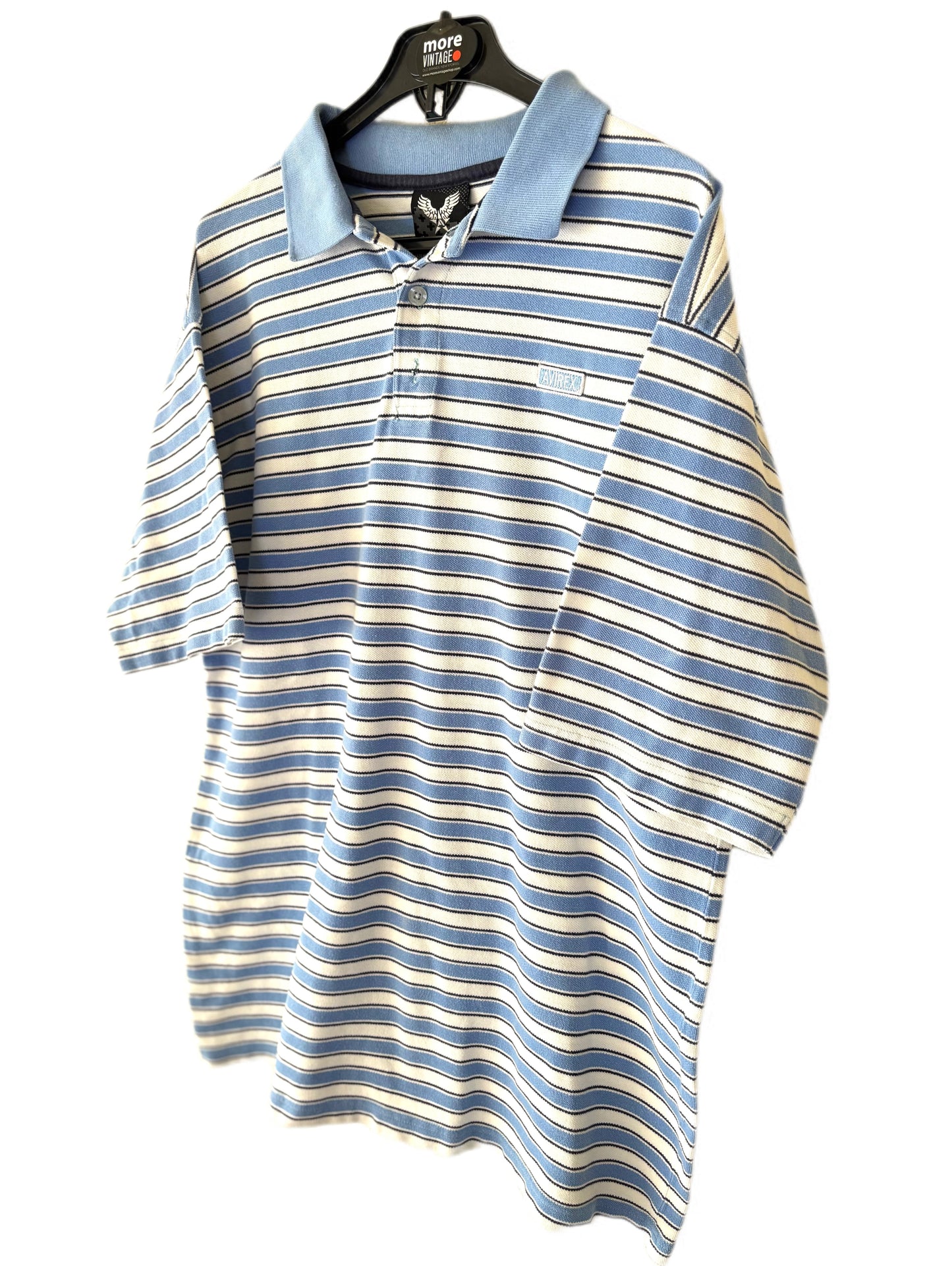 Polo Avirex Vintage White/Blue