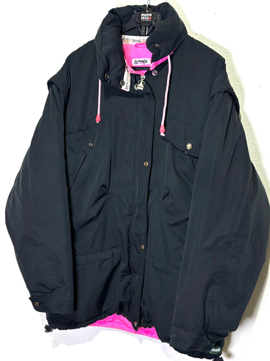Abrigo Admite Vintage Retro Black/Pink