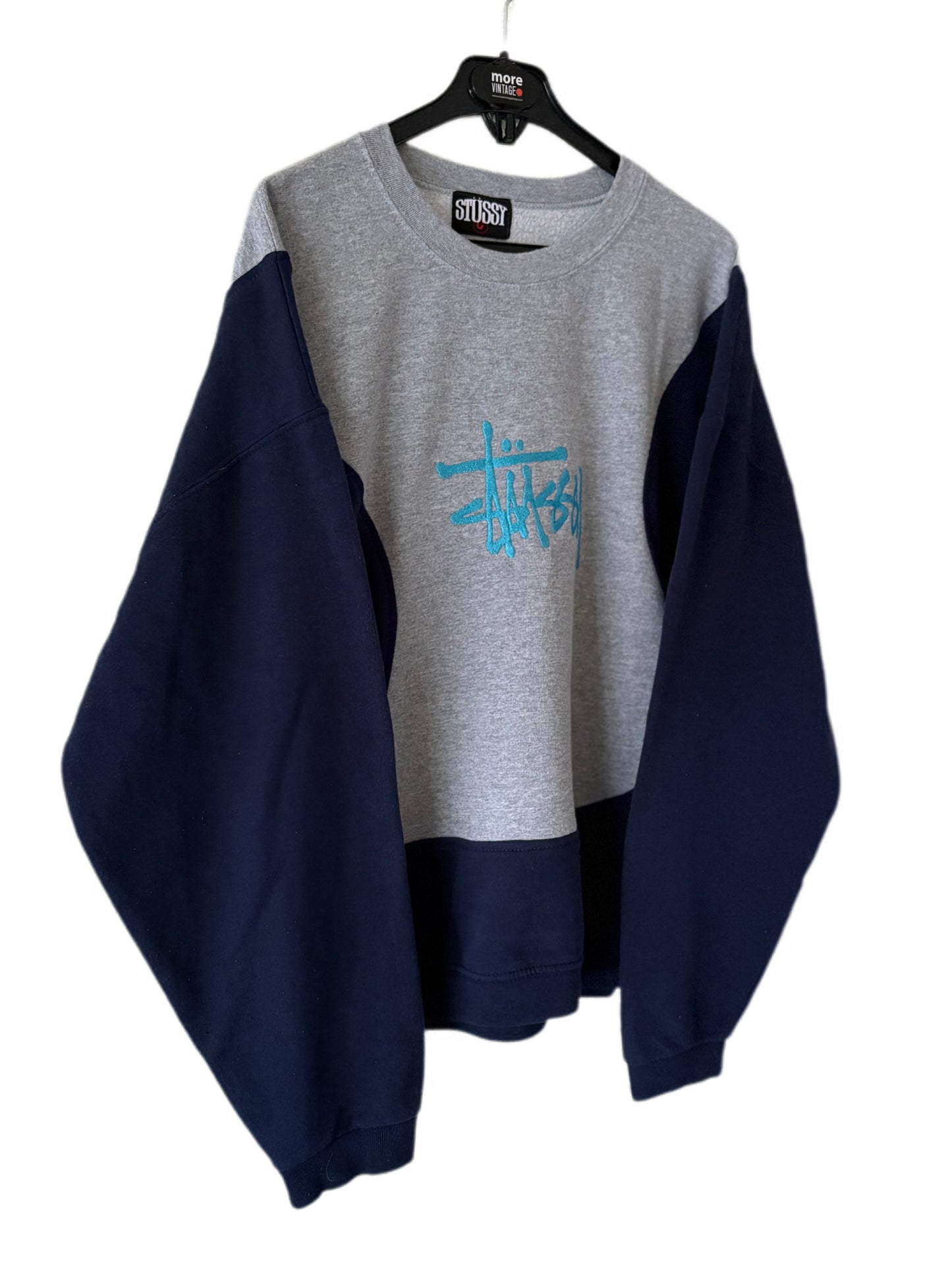 Sudadera Stüssy Vintage Grey/Navy Blue