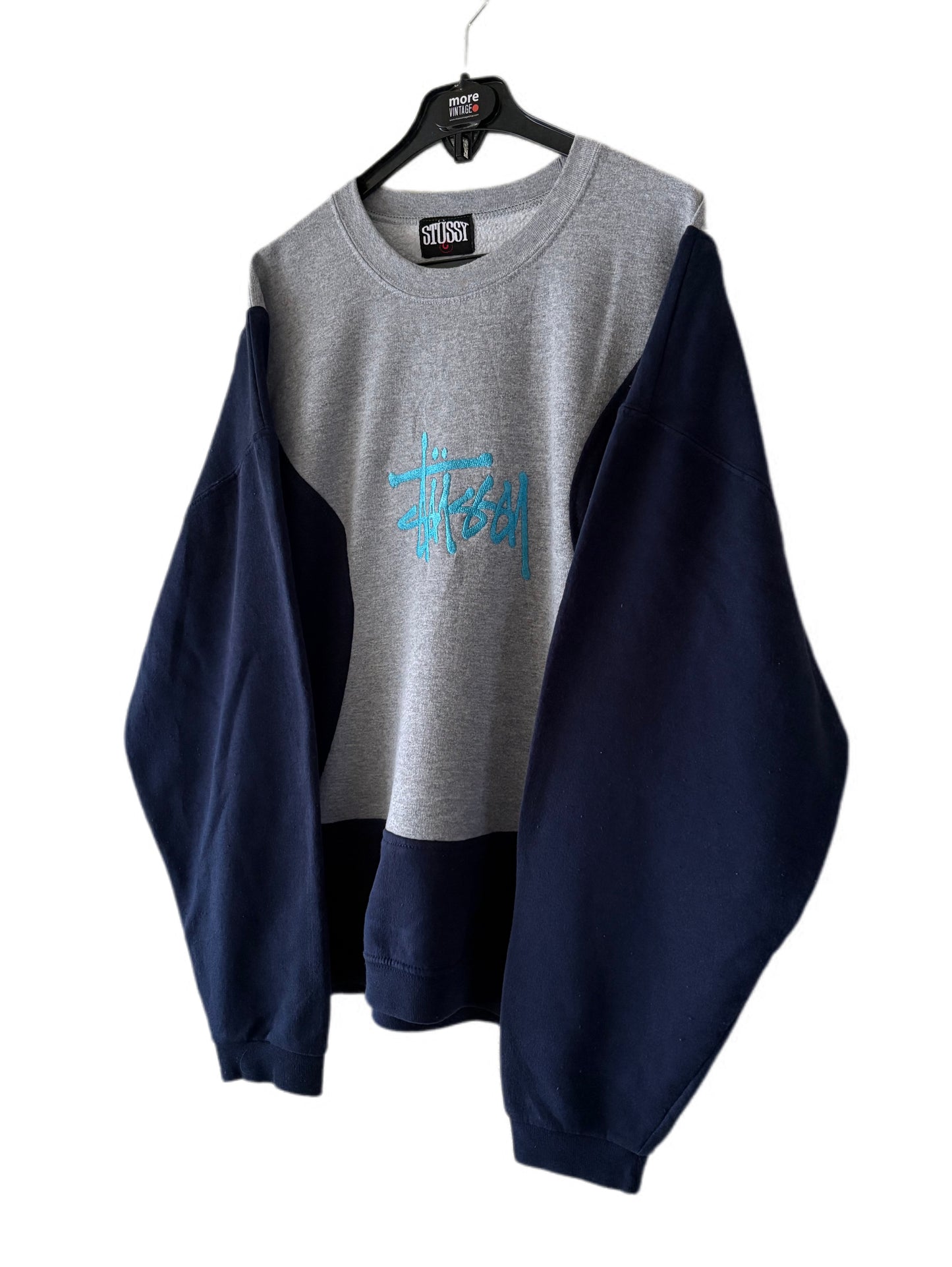Sudadera Stüssy Vintage Grey/Navy Blue