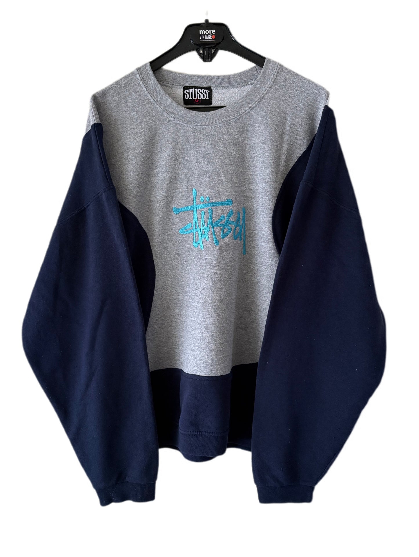 Sudadera Stüssy Vintage Grey/Navy Blue