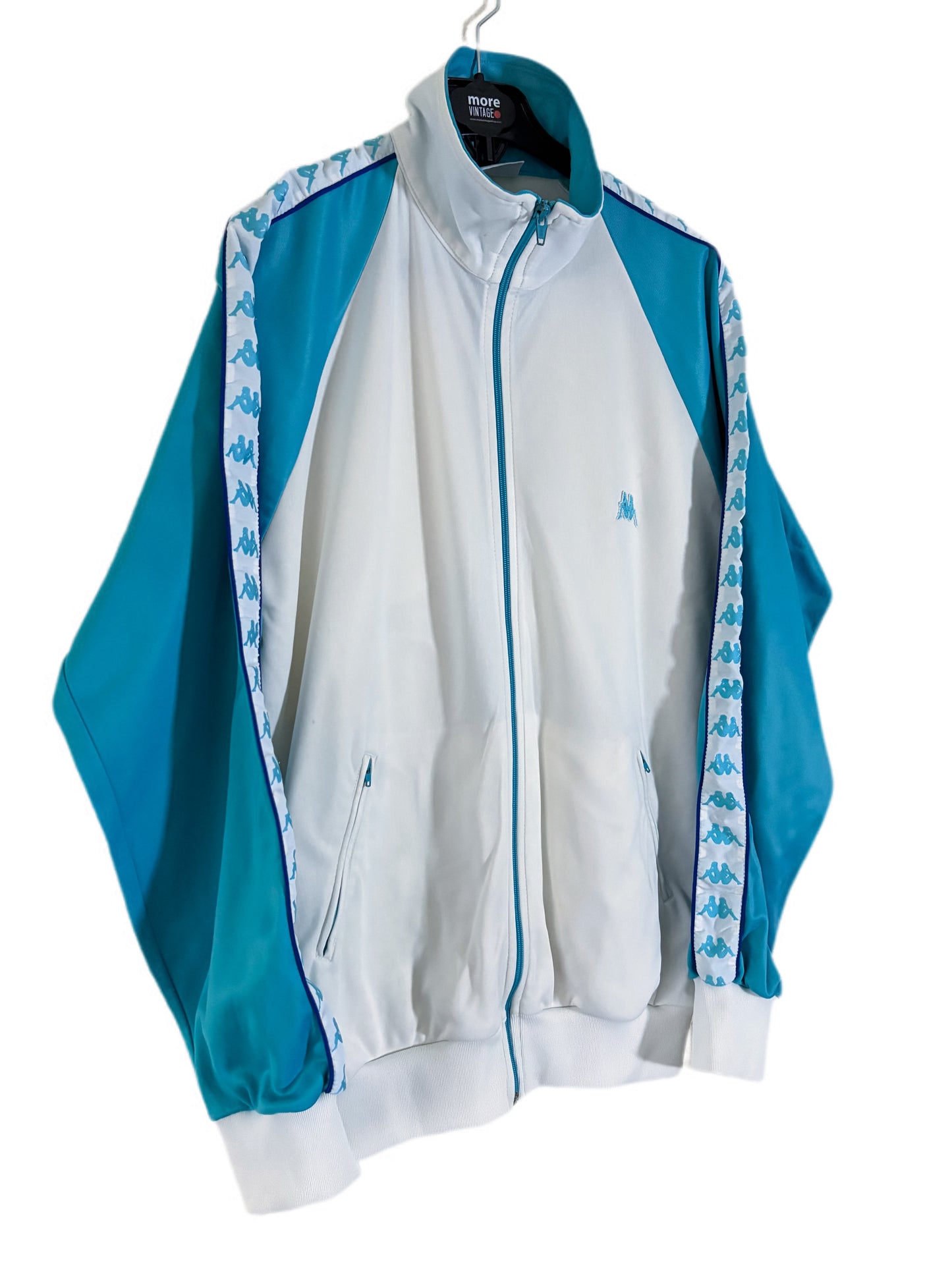 Chaqueta Kappa Retro White/Light Blue