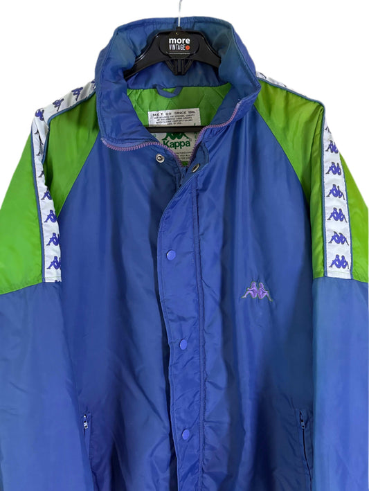 Abrigo Kappa Since 1916 Retro Blue/Fluor Green