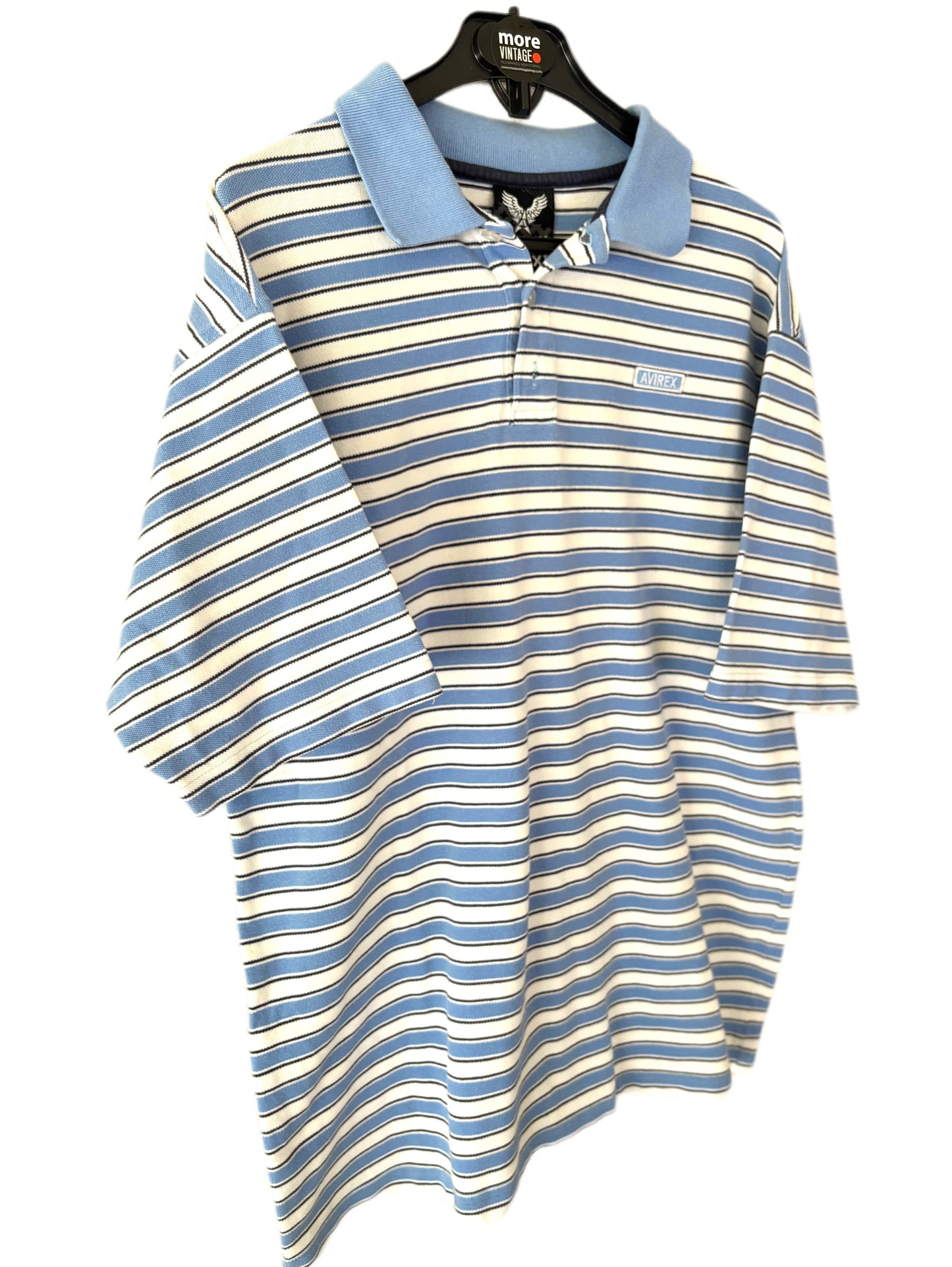 Polo Avirex Vintage White/Blue