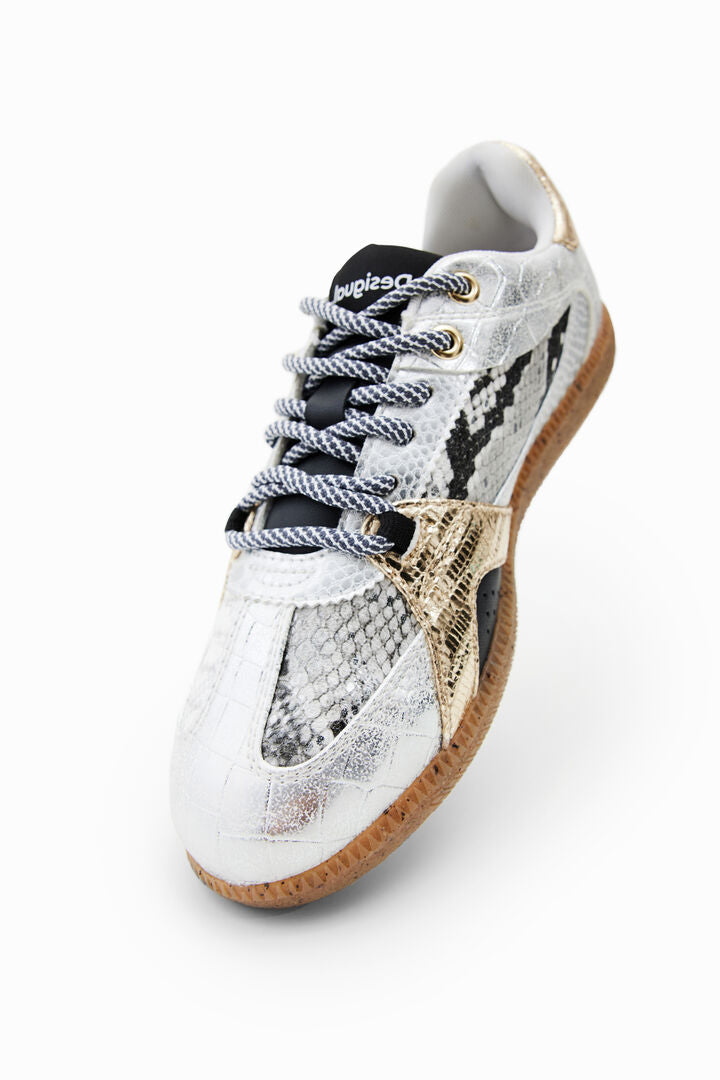 Desigual Sneakers Retro Patch Metalizados Women
