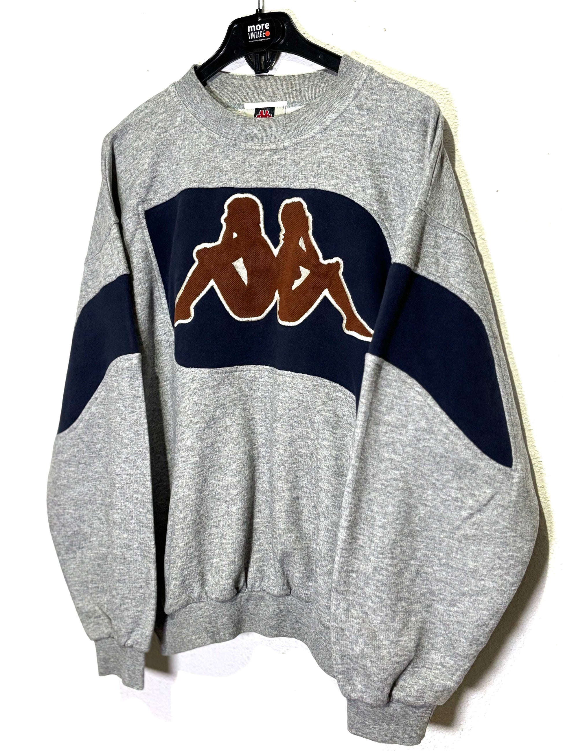 Sudadera Kappa Vintage Retro Grey