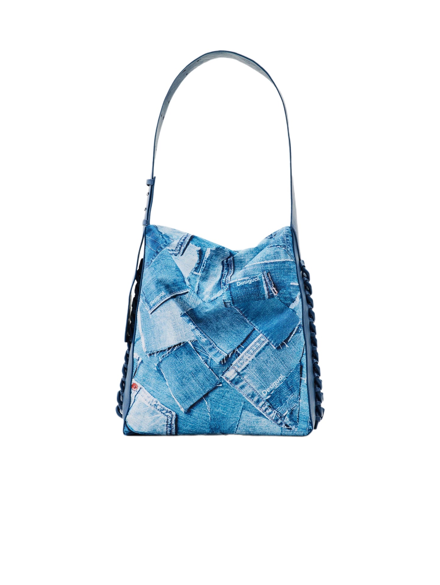 Desigual Blue Bag Patch Denim Women