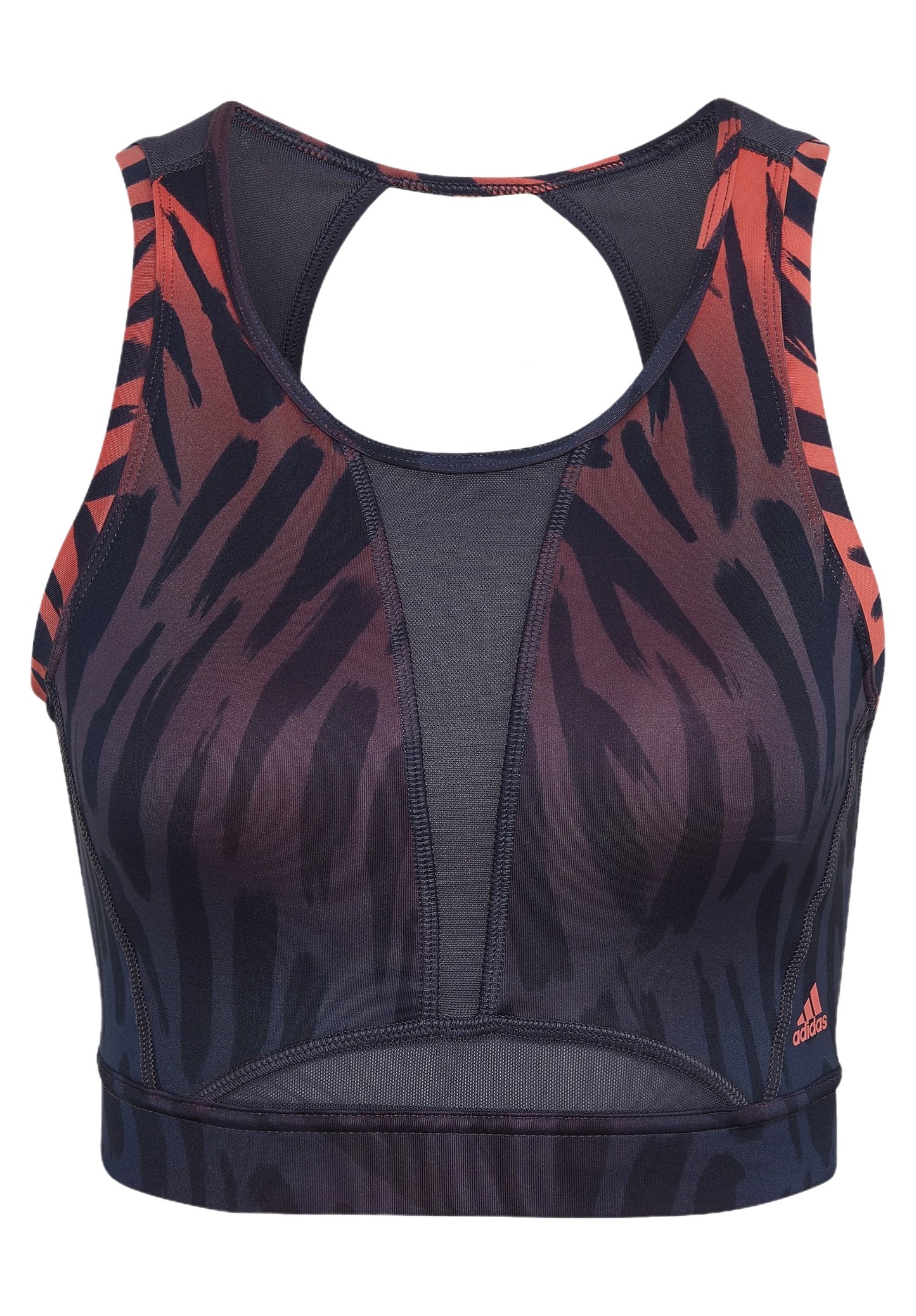 Sujetador Deportivo Adidas Light-Support Long-Line Tiger-Print